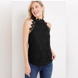 Maurice’s halter neck lace top-large NWT